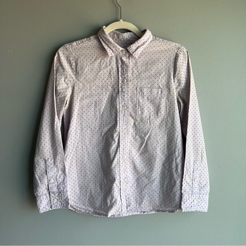 JCrew Lavendar Polka Dot Shirt